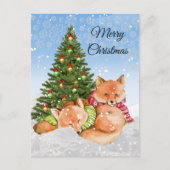 Vroege kerstkoeien / Wildlife Holiday Briefkaart (Voorkant)