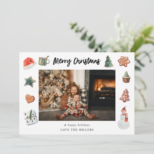 Vroege kerstkoekjes en kerstcadeautjes (Staand voorkant)