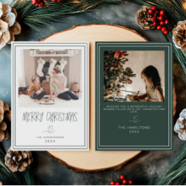 Vroege kerstminimalistische kerstkaart Gold Kaart