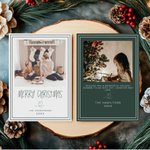 Vroege kerstminimalistische kerstkaart Gold Kaart