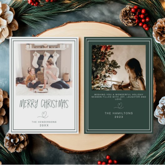 Vroege kerstminimalistische kerstkaart Gold Kaart