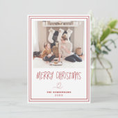 Vroege kerstminimalistische kerstKaart Kaart (Staand voorkant)