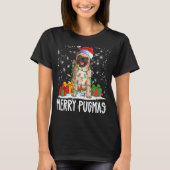 Vroege Kerstmis 2022 met kerstfeest Pug T-shirt (Voorkant)