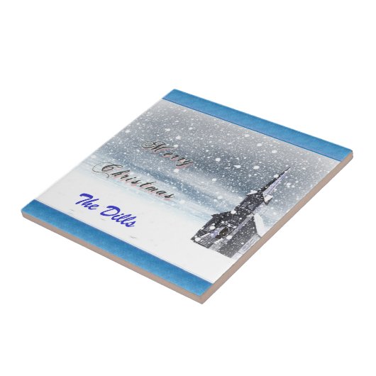 Vroege Kerstmis - Aangepaste Sjabloon van de Tegel Tegeltje (Zijkant)