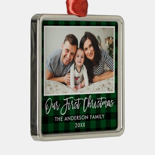 Vroege Kerstmis met de groene speldenreeks van het Metalen Ornament (Rechts)