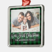 Vroege Kerstmis met de groene speldenreeks van het Metalen Ornament (Links)