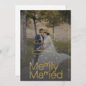 Vroege Kerstmis met een nieuw huwelijk Feestdagenkaart (Voorkant / Achterkant)