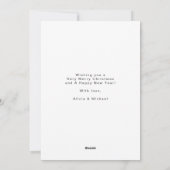 Vroege Kerstmis met een nieuw huwelijk Feestdagenkaart (Achterkant)