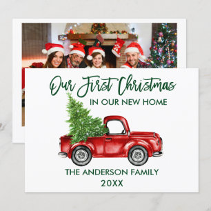 Vroege Kerstmis Nieuwe startfoto voor penseelscrip Feestdagenkaart