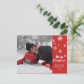 Vroege kerstmis op maat feestdagenkaart (Staand voorkant)