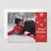 Vroege kerstmis op maat feestdagenkaart (Voorkant / Achterkant)