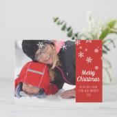 Vroege kerstmis op maat feestdagenkaart (Staand voorkant)