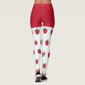Vroege Kerstmis Rood Bryn Mawr Lantern Witte Leggi Leggings (Achterkant)
