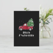 Vroege  Kerstmis Taal handtekeningen vrachtwagen X Kaart (Staand voorkant)