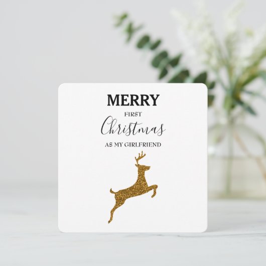 Vroege Kerstmis Vriendin Xmas Kaart (Staand voorkant)