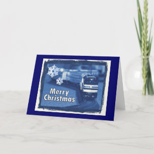 Vroege kerstmodel reiskaart feestdagen kaart