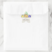 Vroege kerstpakketten ster sticker (Tas)
