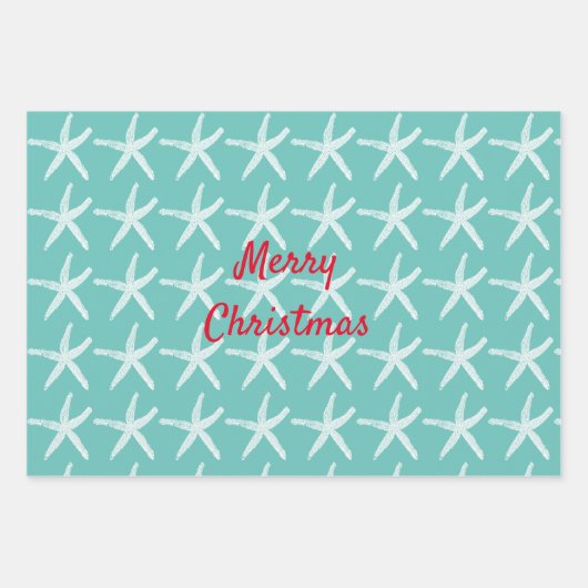 Vroege kerststaarvis Multicolor Nautical Cute Inpakpapier Vel (Voorkant)