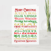 Vroege kersttalen feestdagen kaart (Voorkant)