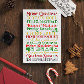 Vroege kersttalen folie feestdagenkaart