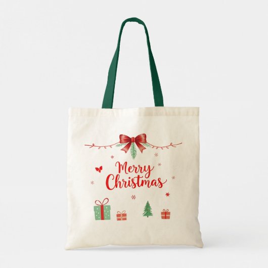 Vroege kersttas tote bag (Achterkant)