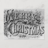 Vroege kersttekst feestdagenkaart (Voorkant)