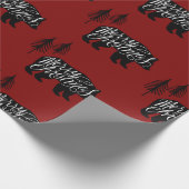 Vroege kersttekst in Beer Cadeaupapier (Hoek)