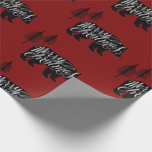 Vroege kersttekst in Beer Cadeaupapier (Hoek)