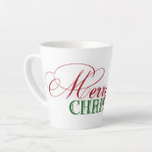 Vroege kersttekst latte mok (Linkerhoek)