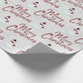 Vroege kersttekst op Birch wrapping Paper Cadeaupapier (Hoek)