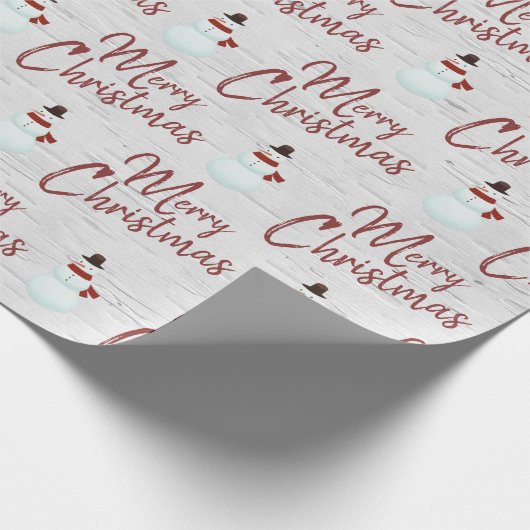 Vroege kersttekst op Birch wrapping Paper Cadeaupapier (Hoek)