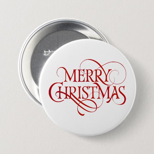 Vroege kersttekst ronde button 7,6 cm (Voorkant /achterkant)