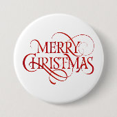 Vroege kersttekst ronde button 7,6 cm (Voorkant)