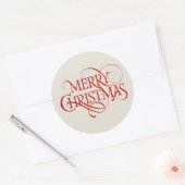 Vroege kersttekst ronde sticker (Envelop)