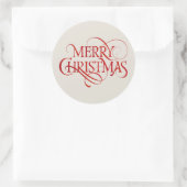 Vroege kersttekst ronde sticker (Tas)