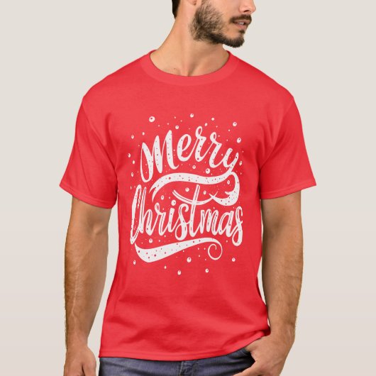 Vroege kersttekst t-shirt (Voorkant)