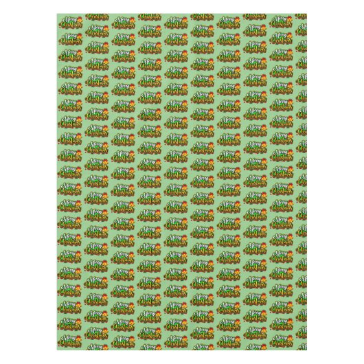 Vroege kersttekst Typografie met cellen Tafelkleed (Voorkant)