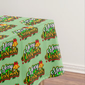 Vroege kersttekst Typografie met cellen Tafelkleed (Voorbeeld)