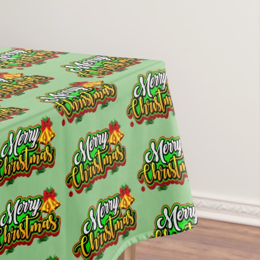 Vroege kersttekst Typografie met cellen Tafelkleed (Voorbeeld)
