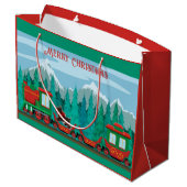 Vroege kersttrein groot cadeauzakje (Achterkant Gekanteld)