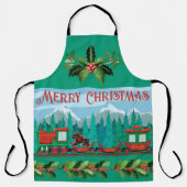 Vroege kersttrein schort (Voorkant)