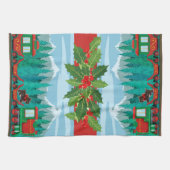 Vroege kersttrein theedoek (Horizontaal)