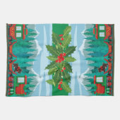 Vroege kersttrein theedoek (Horizontaal)