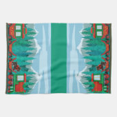 Vroege kersttrein theedoek (Horizontaal)