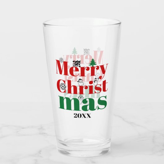 Vroege kersttypografie en  elementen glas (Achterkant)