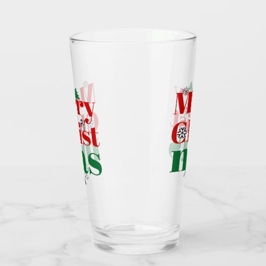 Vroege kersttypografie en  elementen glas (Links)