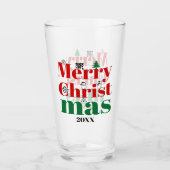 Vroege kersttypografie en  elementen glas (Voorkant)
