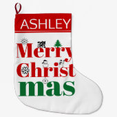 Vroege kersttypografie en  elementen grote kerstsok (Voorkant)