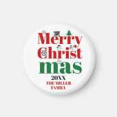 Vroege kersttypografie en  elementen magneet (Voorkant)