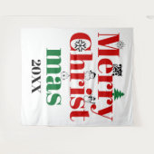 Vroege kersttypografie en elementen wandkleed (Voorkant (horizontaal))